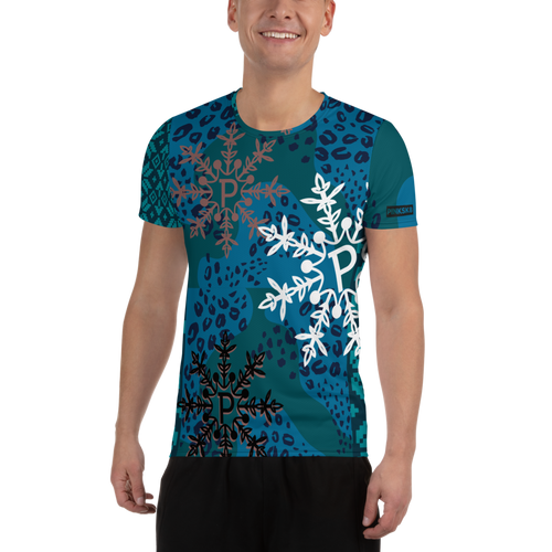 All-Over Blue Athletic T-shirt