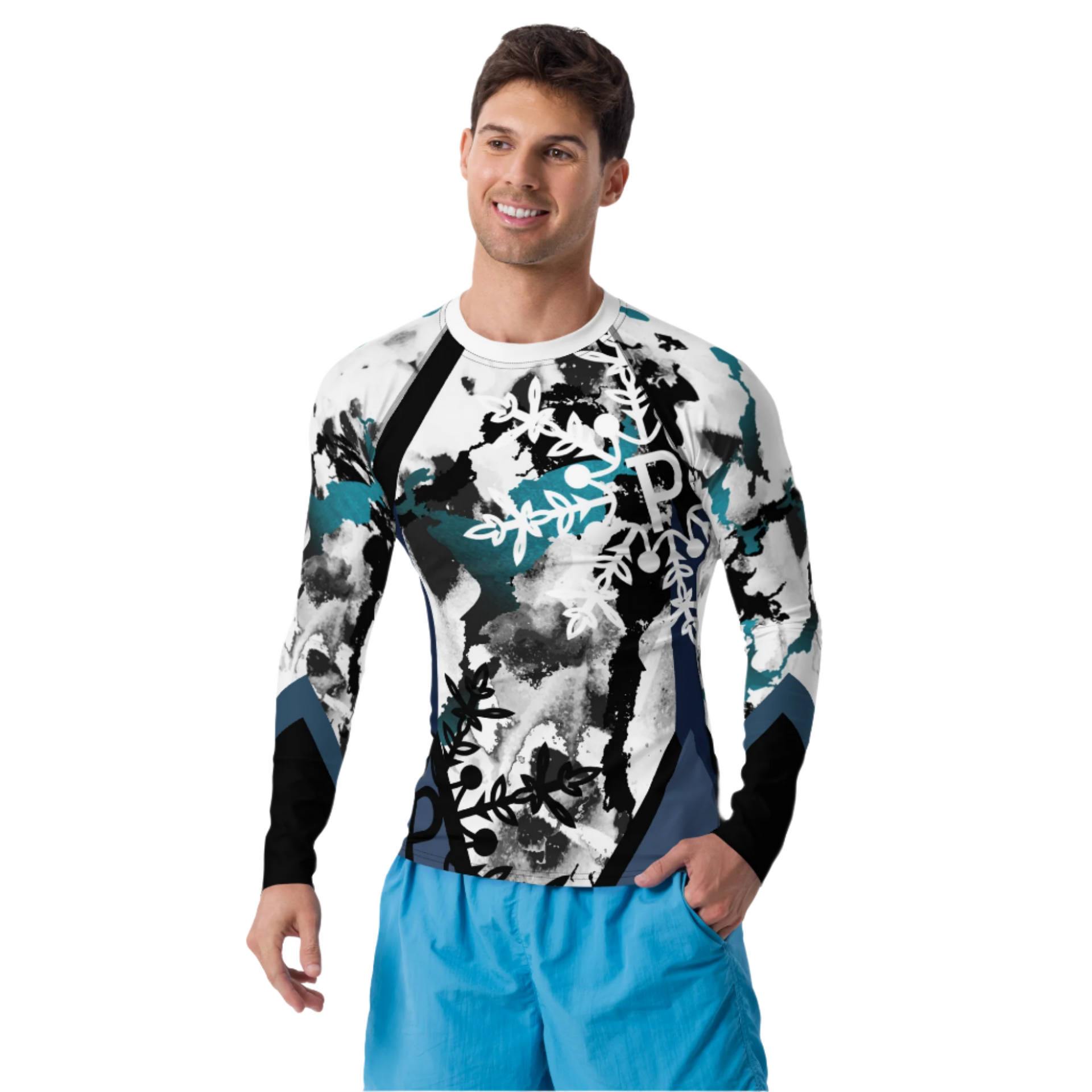 Electric Tundra Men's Rash Guard