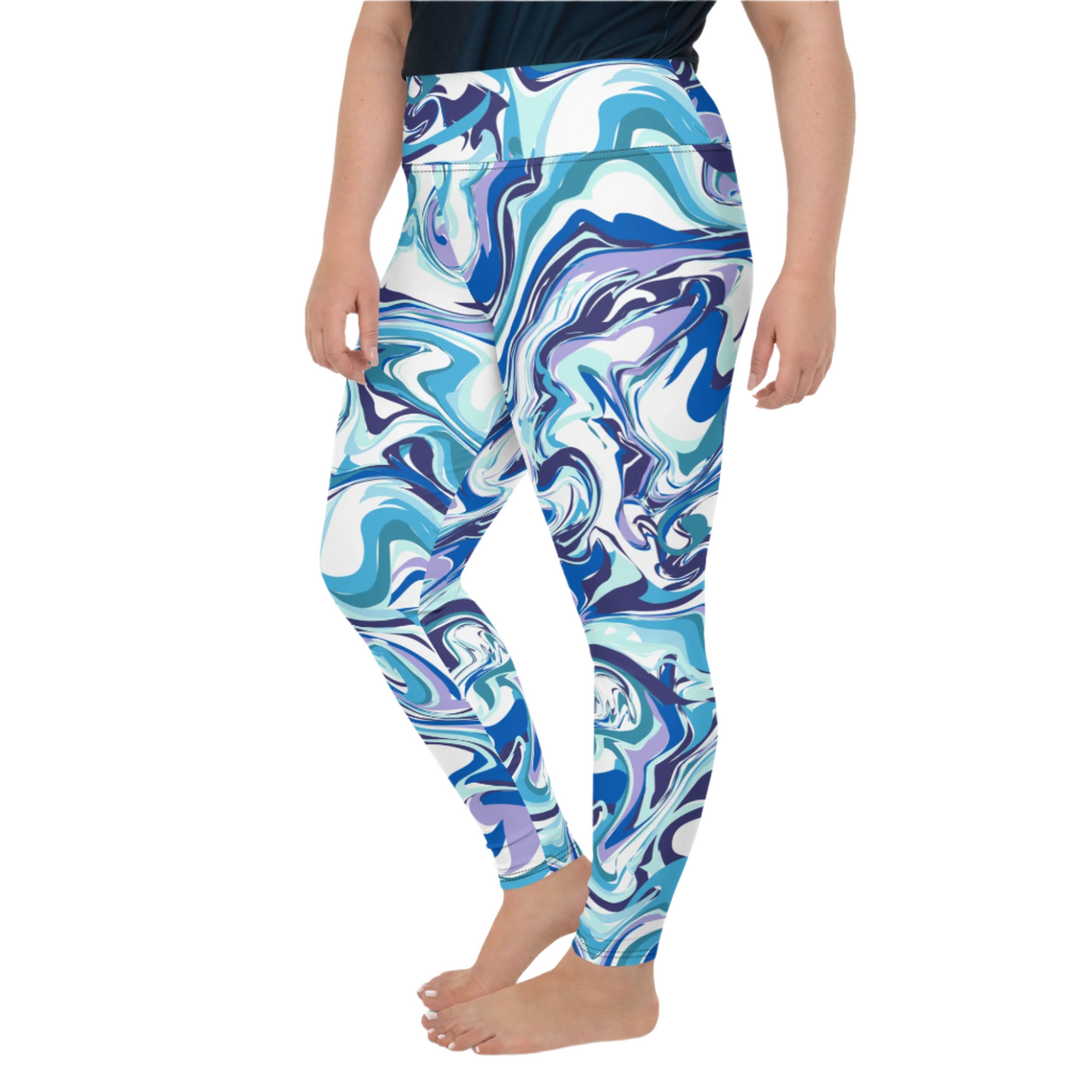 Marbled Blue Leggings