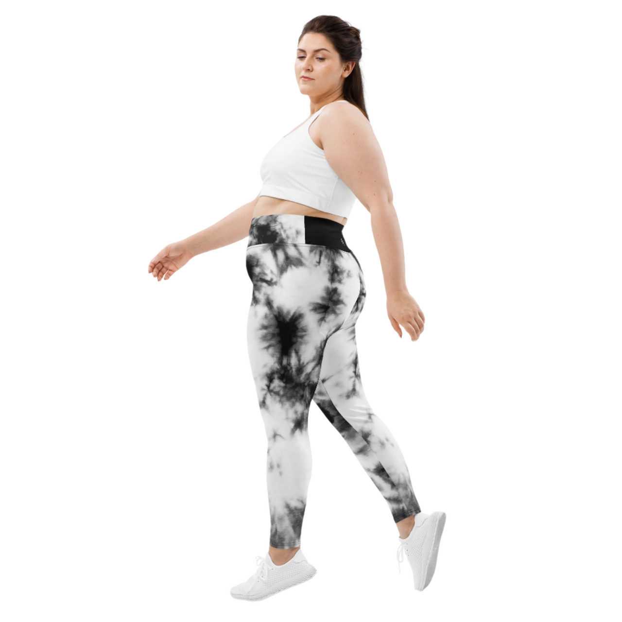 Black Tie Dye Leggings Plus Size
