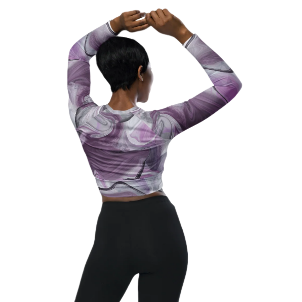Purple Smoke Long Sleeve Crop