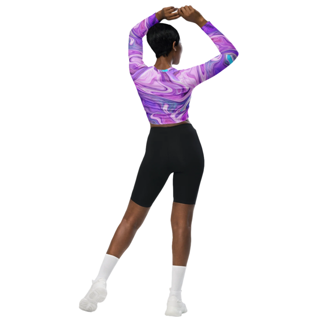 Purple Long Sleeve Crop