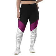 Lined Wine Compression Leggings Pinkskate