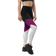 Lined Wine Compression Leggings Pinkskate