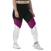 Lined Wine Compression Leggings Pinkskate