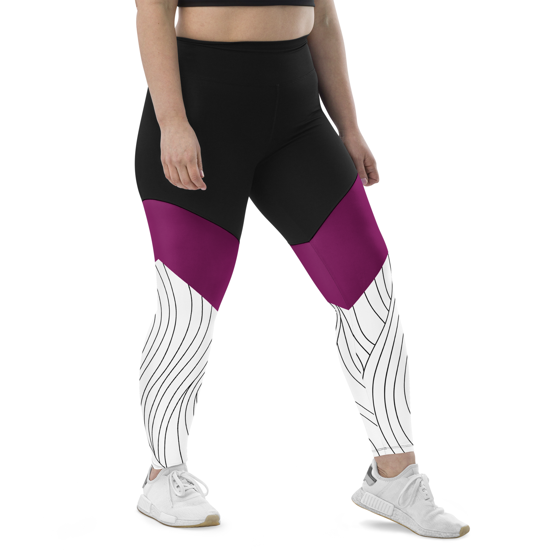 Lined Wine Compression Leggings Pinkskate