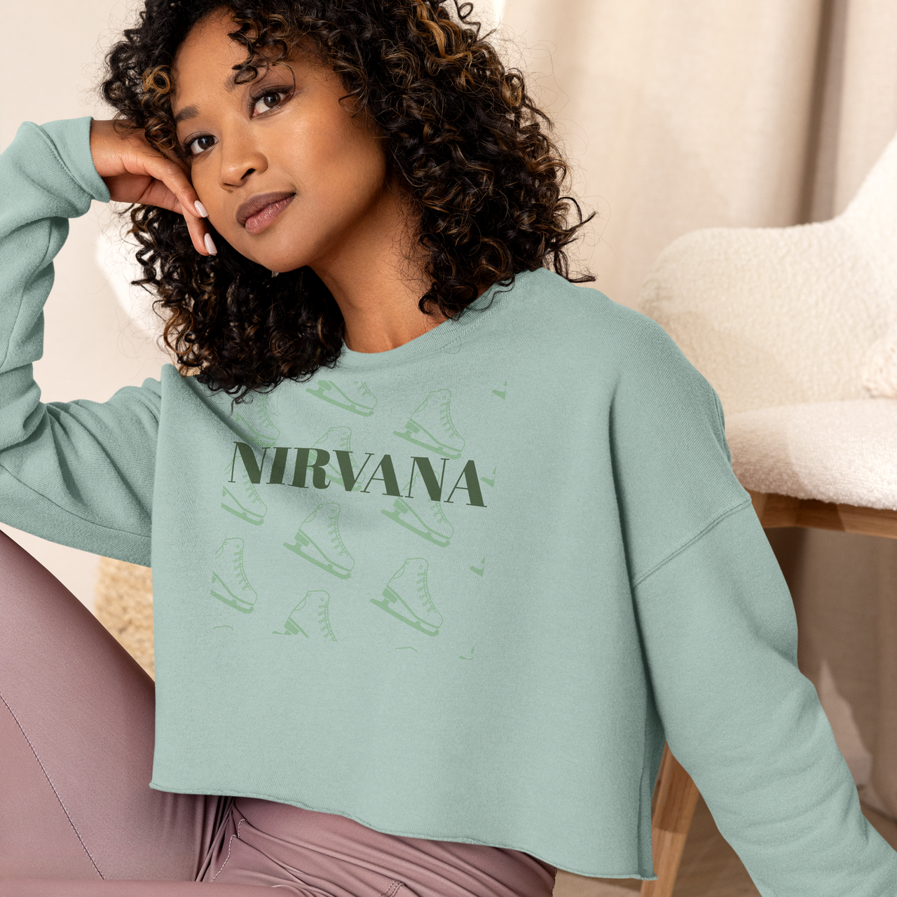 Nirvana Crop Sweatshirt