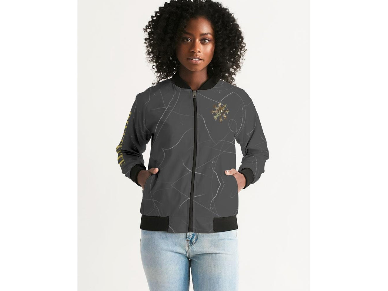Lines In The Ice Women's Bomber Jacket