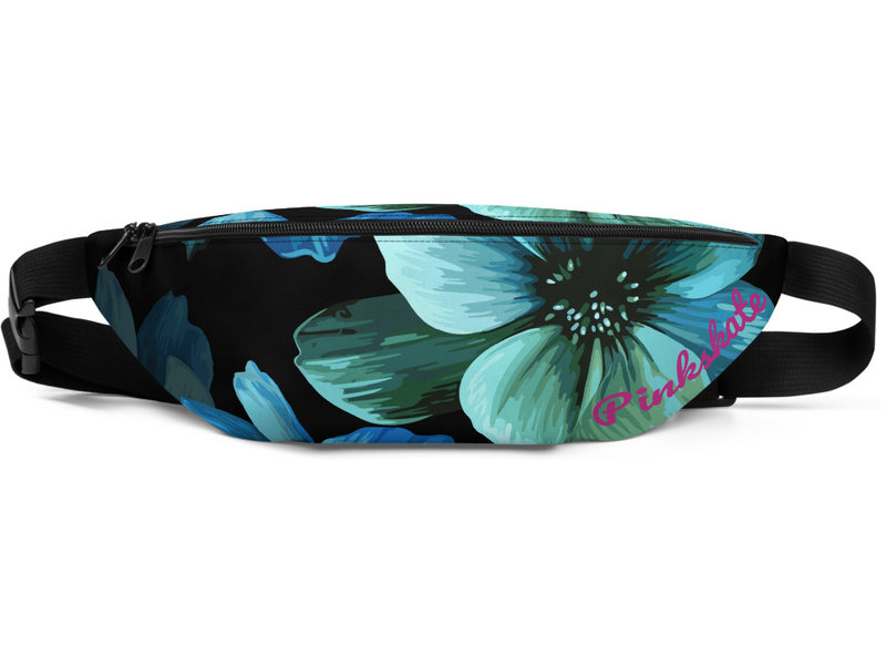 Electric Blue Floral Fanny Pack