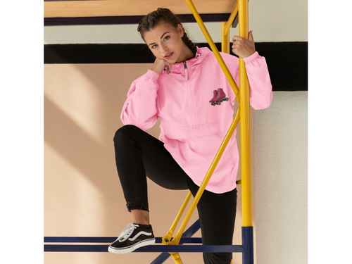 Embroidered Pink Roller Skate Jacket
