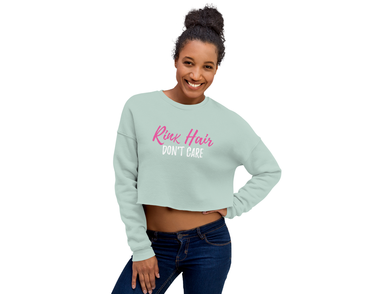 Rink Hair Don't Care Crop Sweat Shirt