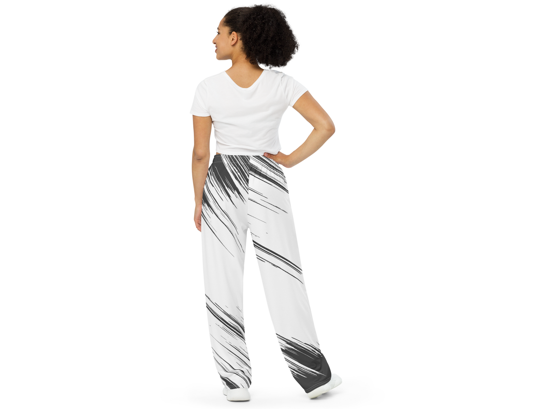 Black and White Fade Wide-leg Pants