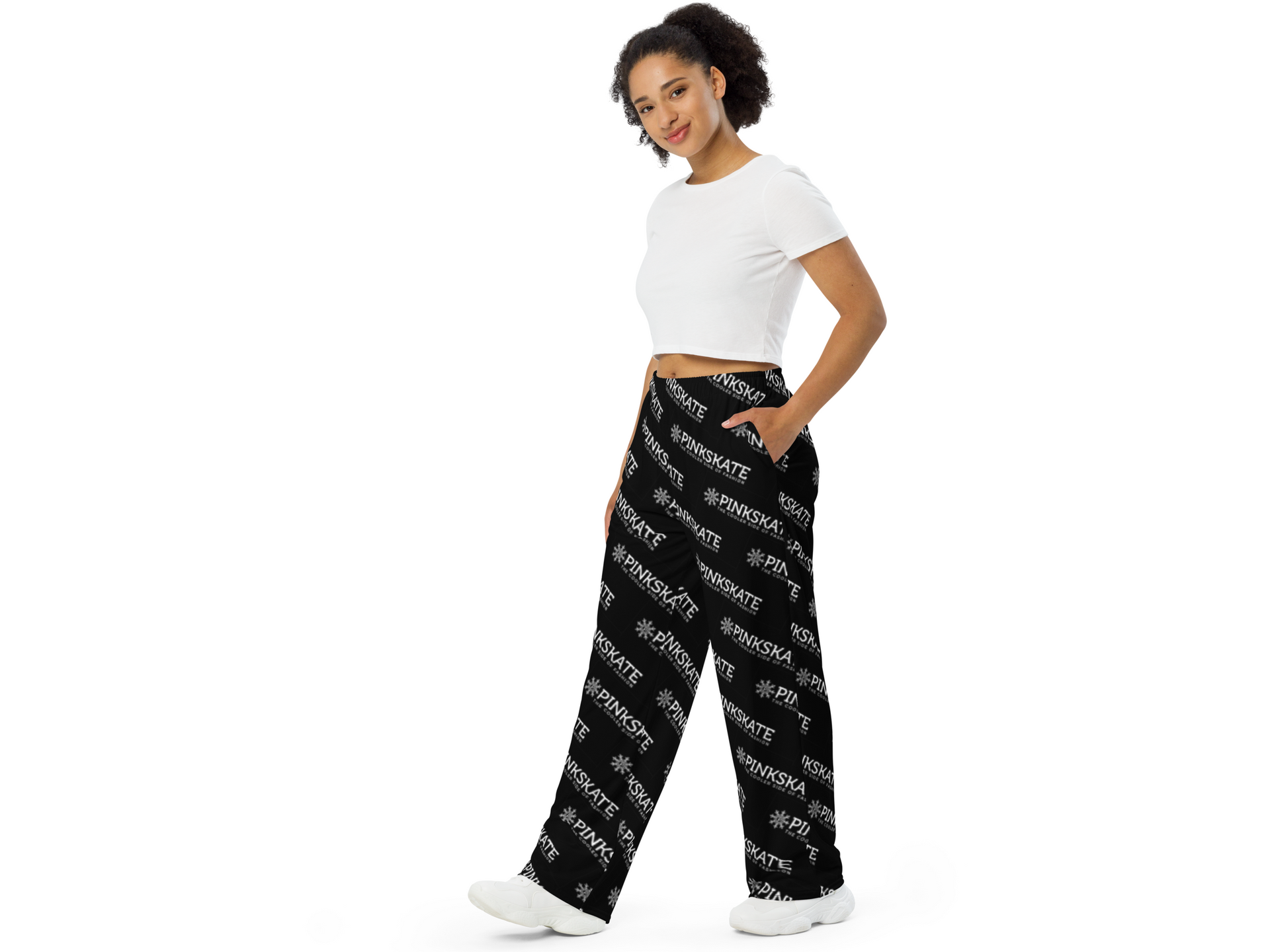 All Over Logo Wide Leg Pants