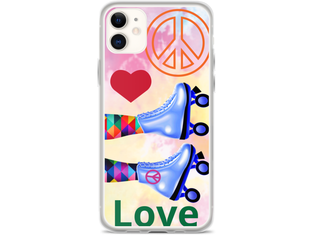 Peace Love and Skate iPhone Case