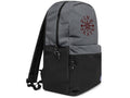 Maroon Logo Embroidered Backpack