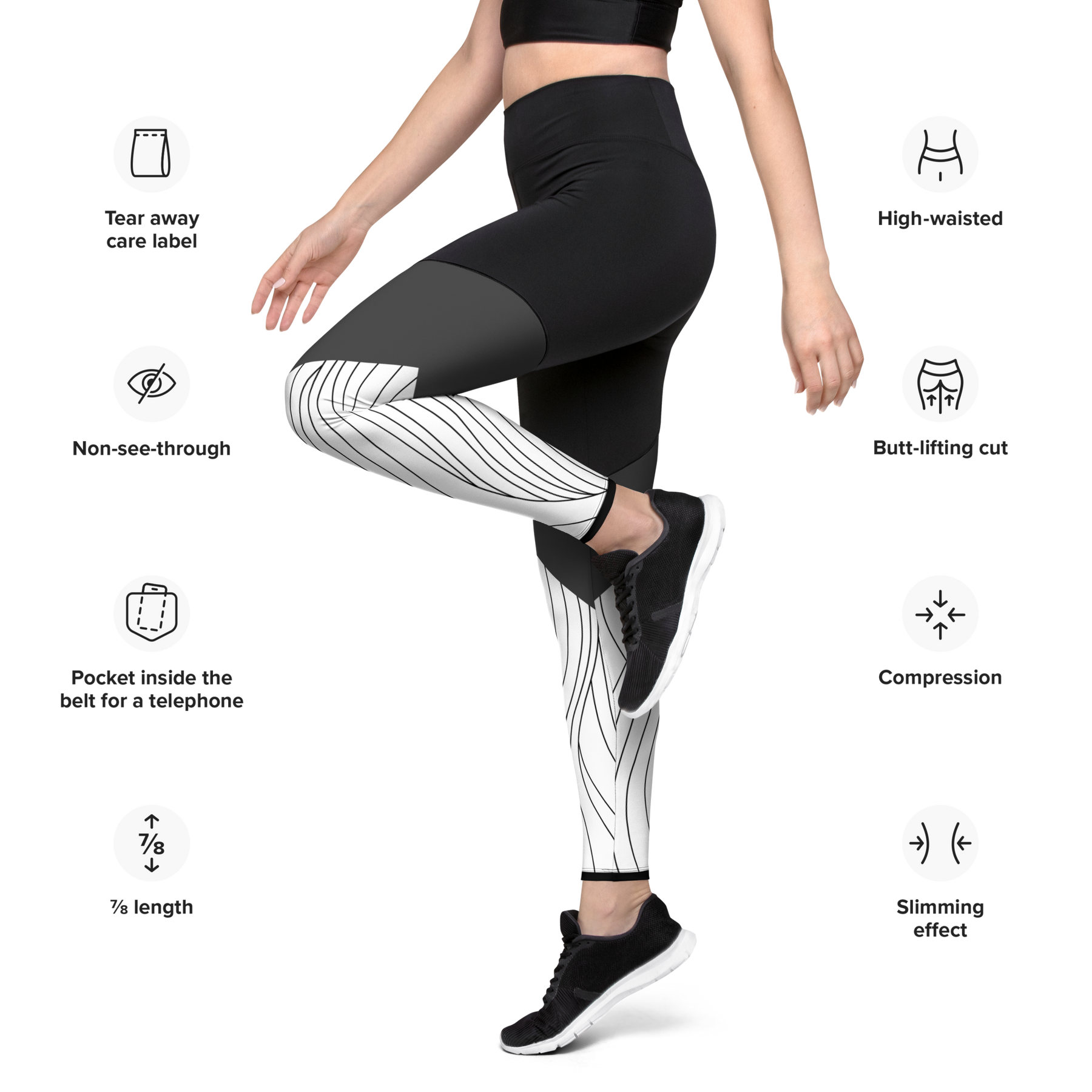 RXRXCOCO Ribbed High Waisted Workout Leggings for India | Ubuy