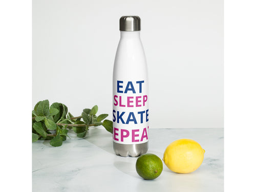 Eat Sleep Skate Repeat Stainless Steel Water Bottle