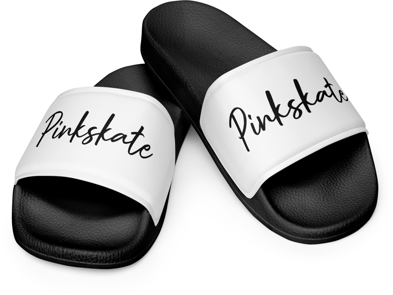 Women's White Pinkskate Slides
