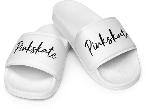 Women's White Pinkskate Slides